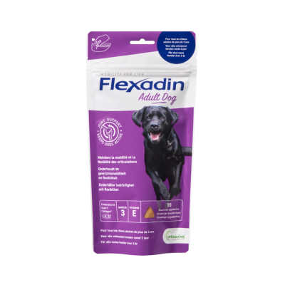 Flexadin ADULT - 70 stk softbites. Lilla pose med 70 stk tyggebidder - ledsupport til din hund.