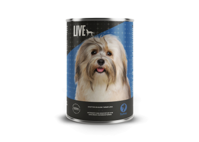 LIVE Dog Vådfoder med KALKUN i en dåse med 395 gram