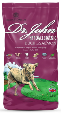 Dr. John Hypoallergenic Duck and Salmon - hundefoder med and og laks