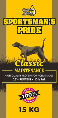 15 kg Sportsman's Pride Classic Maintenance (gul) - voksenfoder til hunde